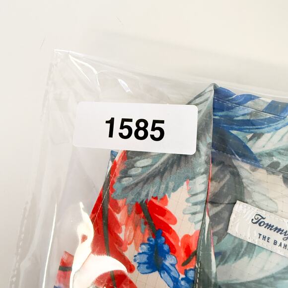 Tommy Bahama Mens Coast Villa Palms IslandZone Button Up Shirt Blue Gray - XS - Picture 8 of 8